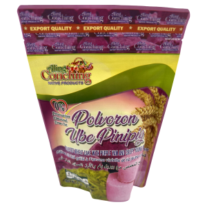 Aling Conching – Polvoron UBE Pinipig – gerösteter Weizenkuchen - Purpur Yam und knackiger Jungreis – 10 Stück – 170 G