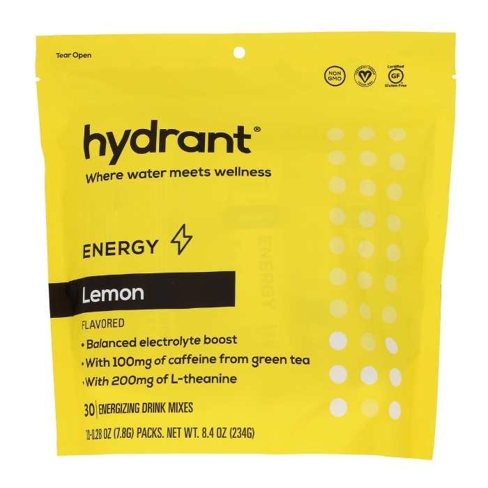 Hydrant – Energy Zitrone Hydration Mischung, 30 Beutel