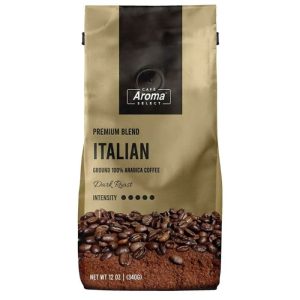 Cafe Aroma Select – Italian Roast gemahlener Kaffee, 12 Unzen (Packung mit 12)