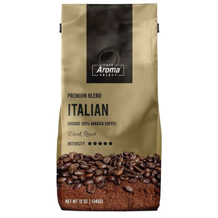 Cafe Aroma Select – Italienischer gerösteter Kaffee, 12 Oz (Packung mit 12)