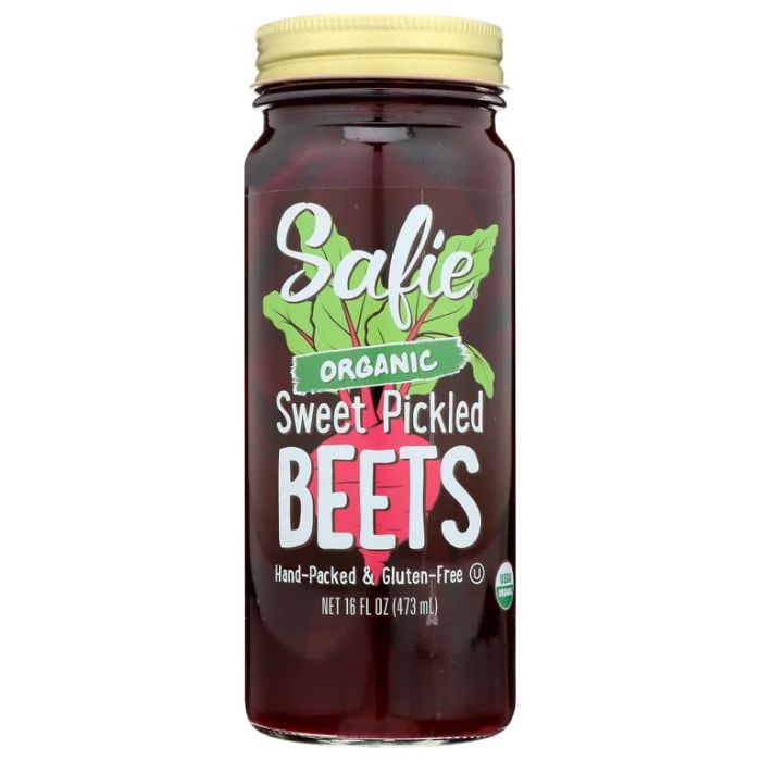 Safie – Rüben süß eingelegt Bio, 16 Oz – Packung mit 6