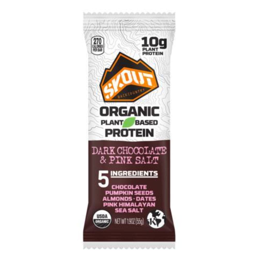 Skout – Dunkle Schokolade & Rosa Salz Bio Protein Bar, 2,2 Oz – Packung