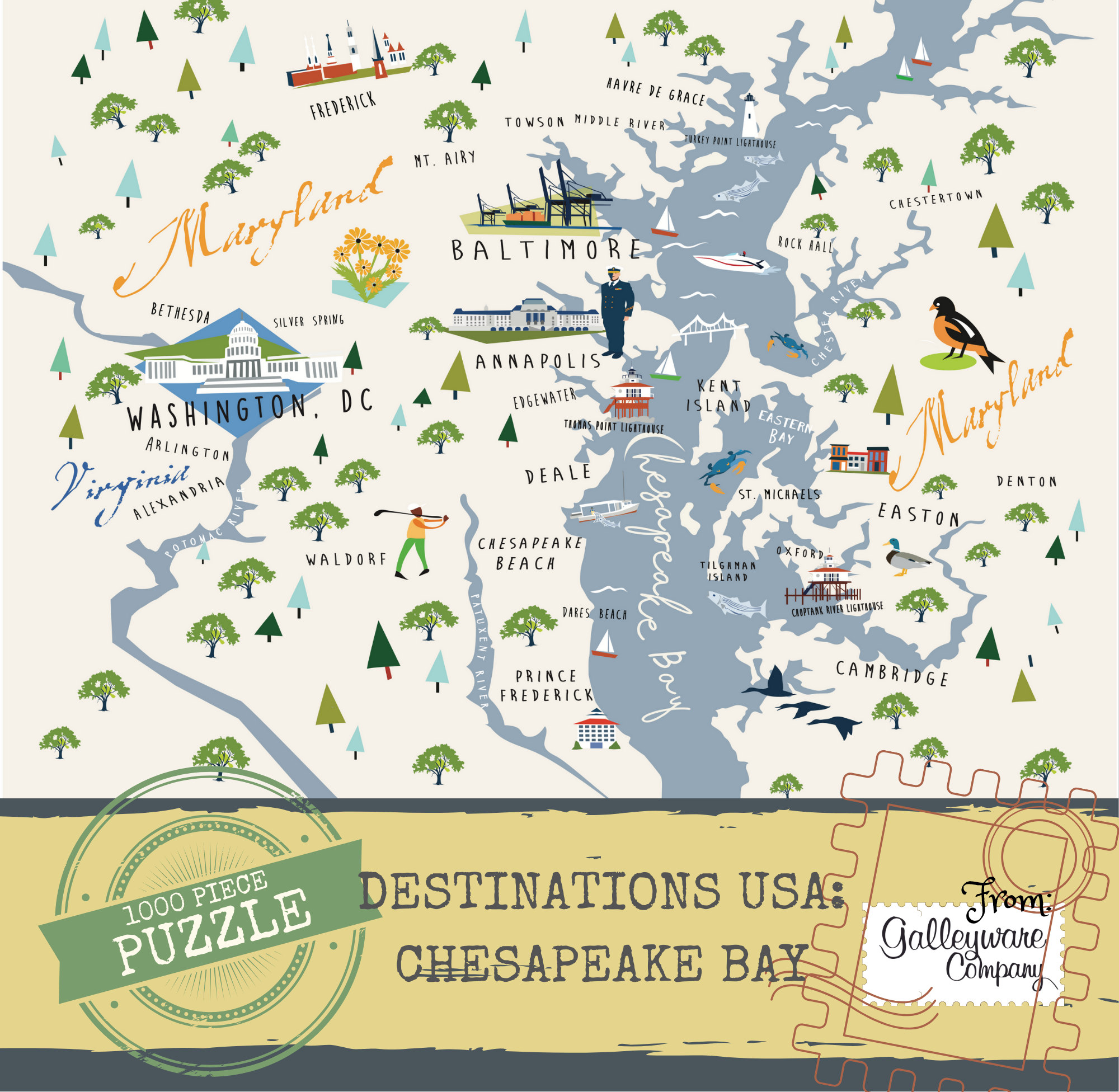 Galleyware – Chesapeake Bay 1000 Stück Puzzle