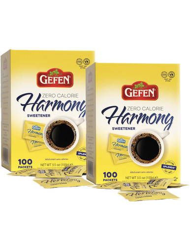 Gefen Harmony Zero Calorie Süßstoff, koscher für Pessach, 200 Packungen