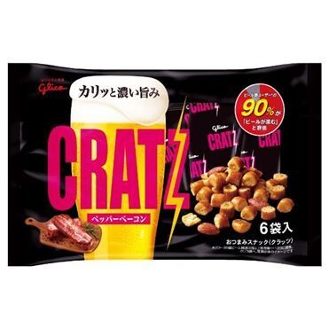 Glico, Cratz, Pfeffer Bacon, 17g x 6 Beutel in 1 Beutel