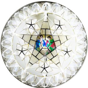 Philippines Christmas Capiz Parol Lantern Star (Tala) Nativity Scene – All weiße led zeigen – Größe 24