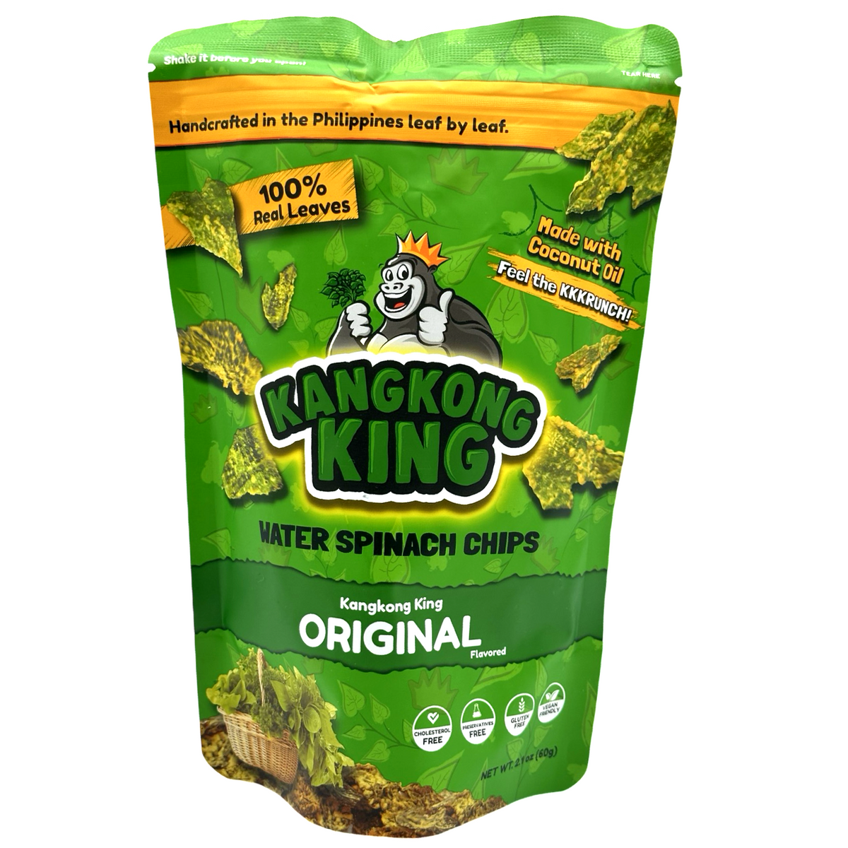 KangKong King – Crispy Fried Wasser Spinat-Chips – original – 60 g