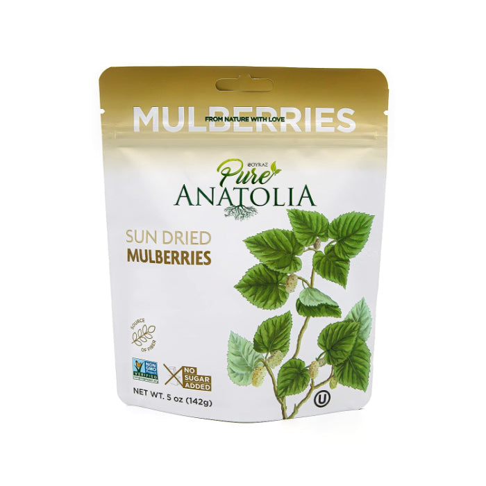 Reines Anatolien – Getrocknete weiße Maulbeeren 5 OZ – Packung mit 6