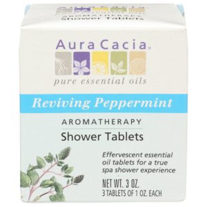 Aura Cacia Duschtablett Pfefferminz Wiederbelebung, 3 Oz – Packung mit 3