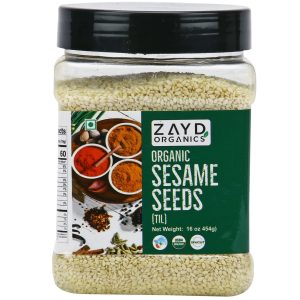 Zayd Bio Ganze Sesamsamen, 16oz, USDA Bio-zertifiziert