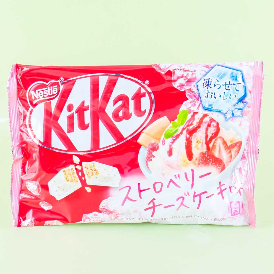 Kit Kat Schokolade – Gefrorener Erdbeerkäsekuchen