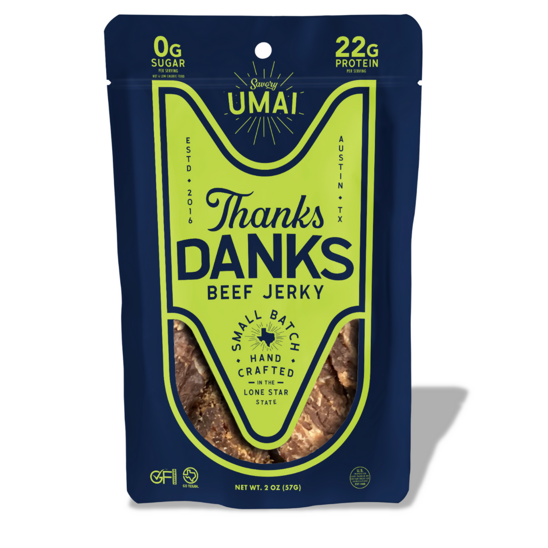 Thanks Danks Umai Beef Jerky Beutel – 3 Beutel x 2 Unzen