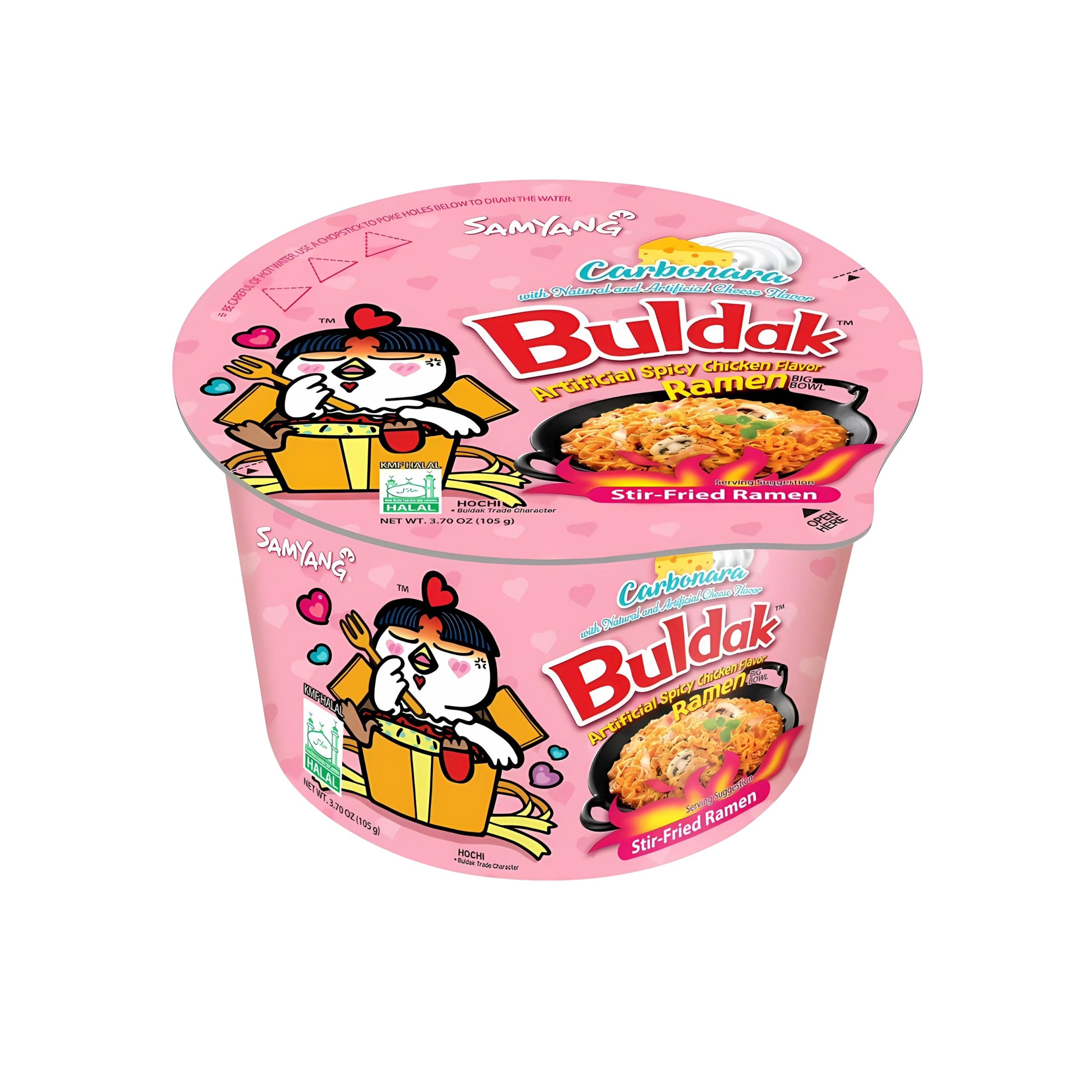 Samyang Buldak Carbonara Geschmack Ramen Schüssel (Korea)