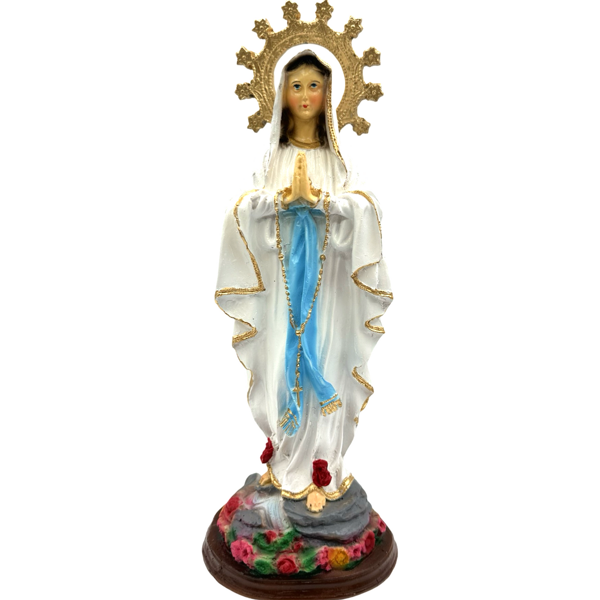 Lourdes religiöse Statue Figur – philippinische Kunsthandwerk – 16 Zoll x 6 Zoll