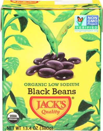 Jacks Qualität – Bean Schwarz Low Sodium Org 13.4 Oz – Packung mit 8