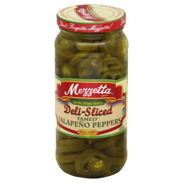Mezzetta – Pfeffer Jalapeno Weniger Hitze Deli Scheiben, 16 Oz – Packung mit 6
