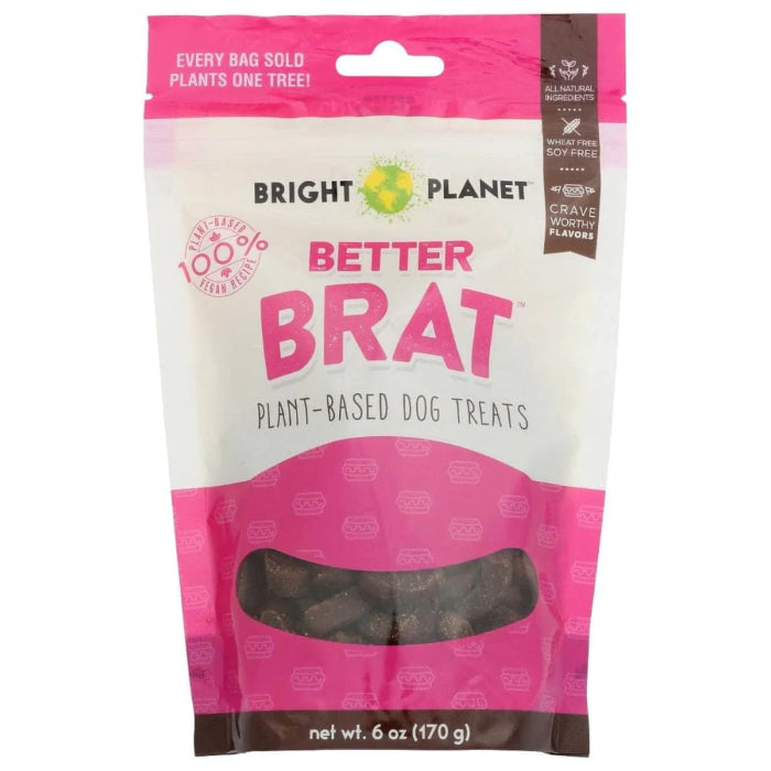 Bright Planet – Behandeln Sie Hunde auf Pflanzenbasis besser Brat, 6 Oz (Packung von 12)