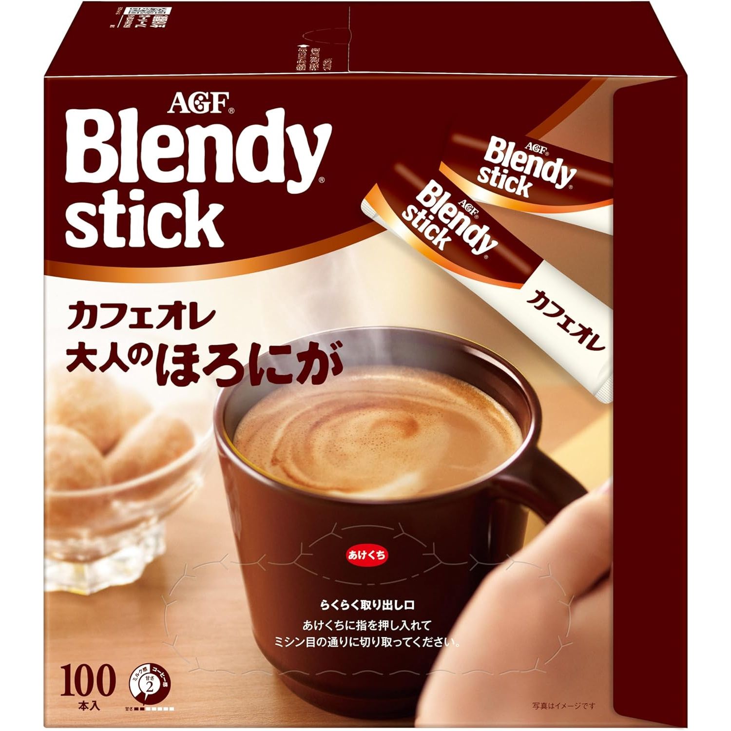 AGF Blendy Stick Cafe au Lait für Erwachsene 100 Sticks Made in JAPAN – Tokyo Sakura Mall