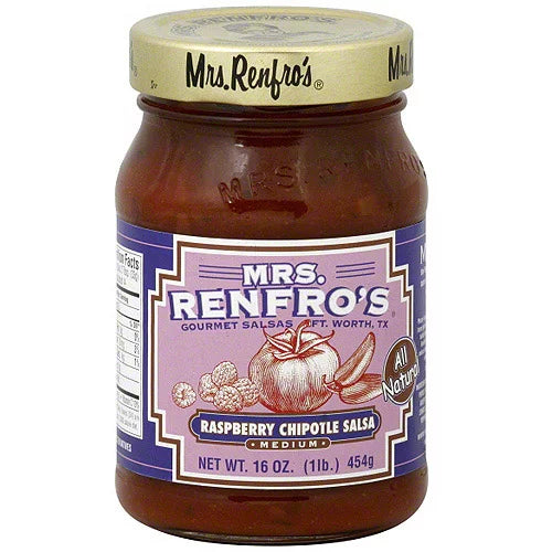 Mrs. Renfro's Salsa Himbeer Chipotle 16 Oz – Packung mit 6 Stück