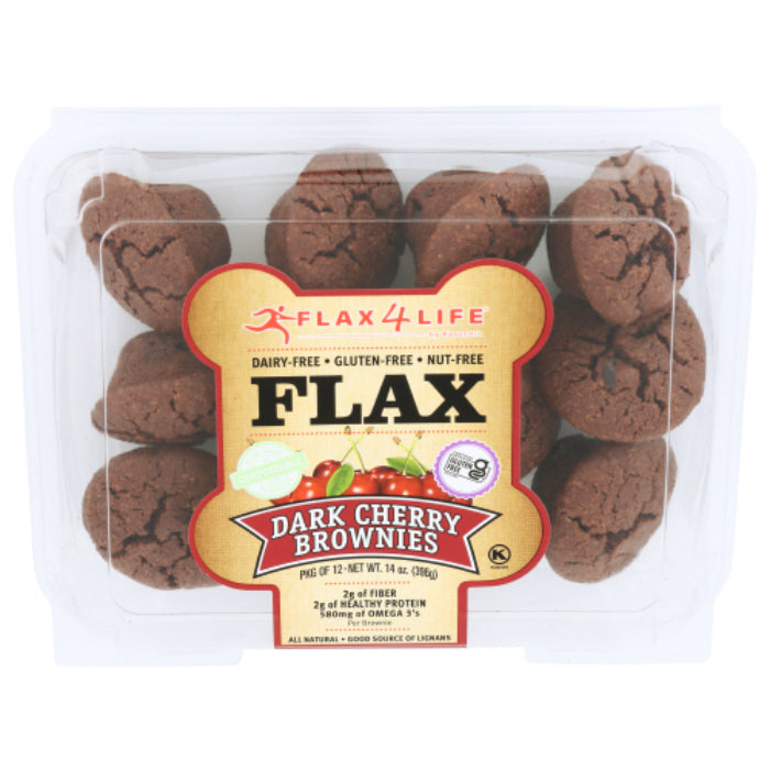 Flax4Life – Brownie dunkel Kirsche Frzn 14 Oz – Packung mit 6