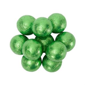 Kiwi grüne, folienförmige Doppelschokoladekugeln