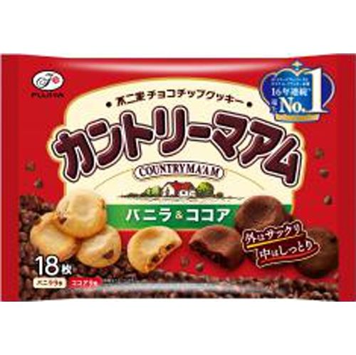Fujiya, Country Ma'am, Choco Chunk weich Kekse, Vanille & Kakao, 18 Stück