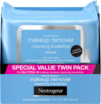 Neutrogena Make-up Remover Gesichtsreinigungstücher, 25 Stück (Packung mit 2)