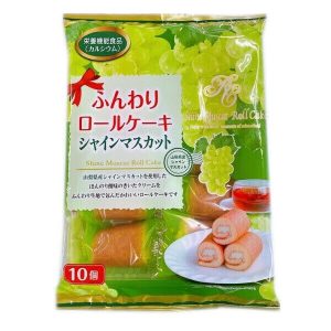 Yamauchi, Funwari Rolled Kuchen, Creme mit weichem Kuchen, Glanz Muskat, 10 Stück