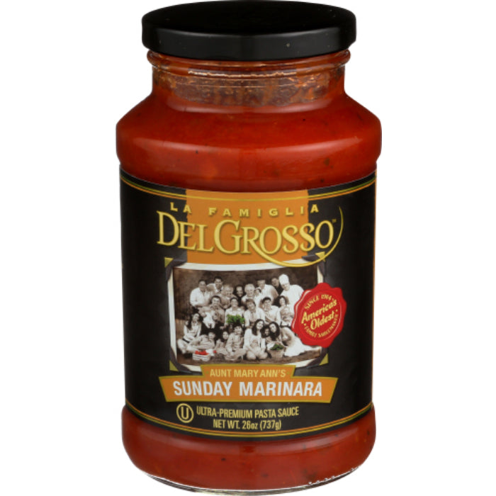 La Famiglia DelGrosso – Marinara Pasta Sauce, 26 Oz – Packung mit 6 Stück