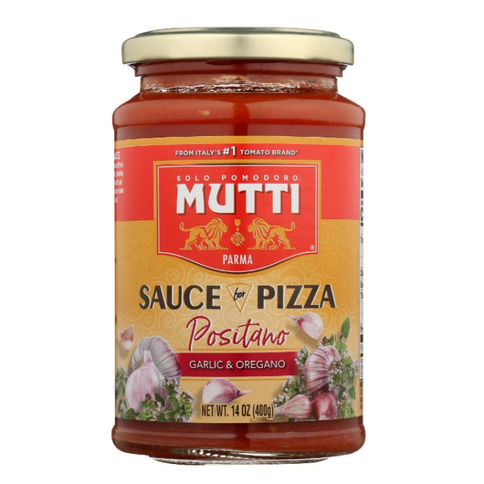 Mutti – Sauce Pizza Knoblauch Oregano, 14 Oz – Packung mit 6 Stück