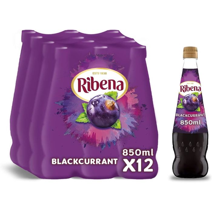 Ribena – Schwarzes Johannisbeerkonzentrat, 850 ml – Packung mit 12