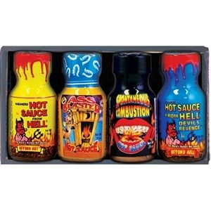 Xtreme Heat Mini-Flasche scharfe Sauce vier Packung