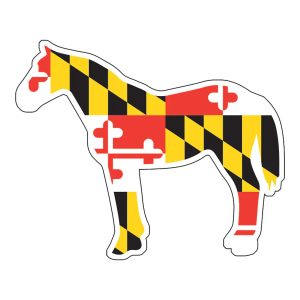 Maryland Flagge Pferd Aufkleber