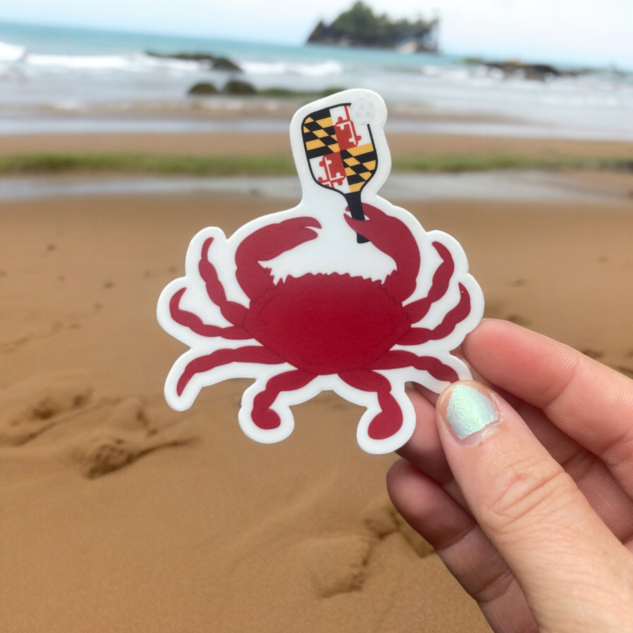Die buchstaben mdn – Maryland Crab Pickle Ball Vinyl Aufkleber