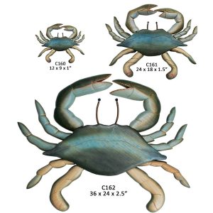 T.I. Design – Hand-Carved blaue Krabbe klein