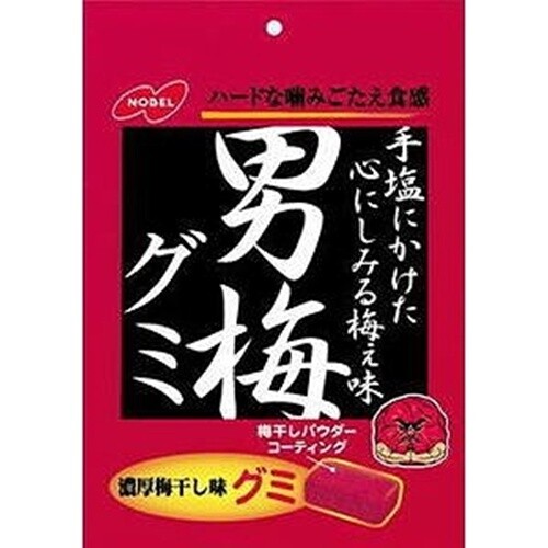 Nobel, Otoko Ume Gummy, Harte Textur, Umeboshi Geschmack Gummy, 38g
