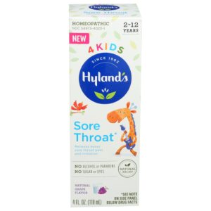 Hyland Kinder Halsschmerzen Traube 4 fo – Packung mit 1