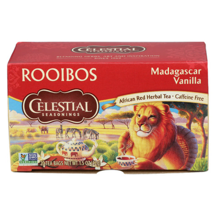 Celestial Seasonings Roter Kräutertee Madagaskar Vanille Rooibos, 20 B