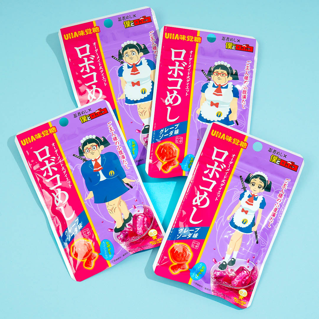 UHA Mikakuto Ninja Meshi x Roboco Gummi – Traube Soda