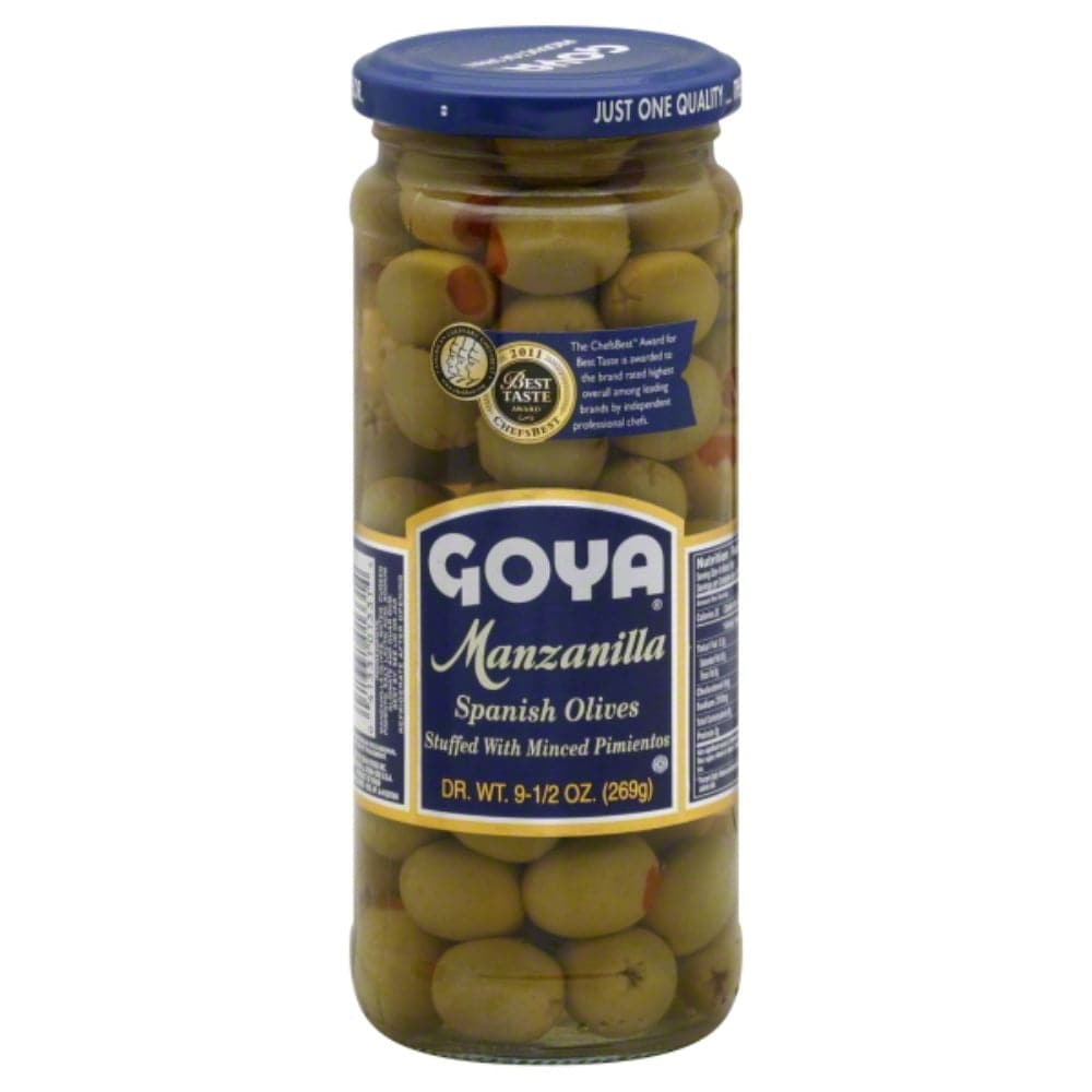 Goya Manzanilla Oliven gefüllt mit gehackten Pimientos, 9,5 oz