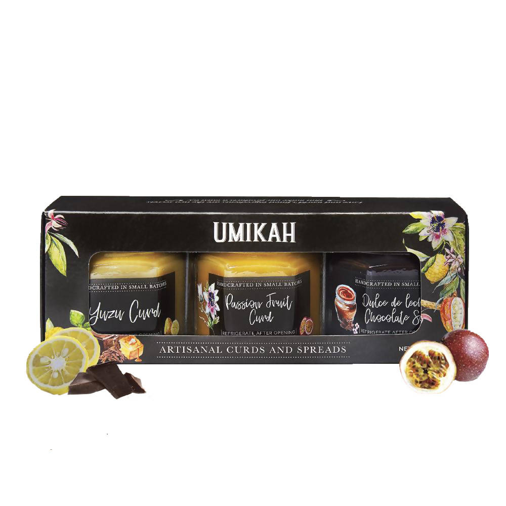 Umikah Passion Fruit, Yuzu & Chocoalate Soße Glas Sets – 6 Sätze x (3 Gläser x 1,5 Unzen) Fall