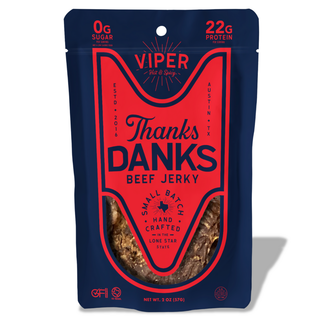 Dank Danks Viper Rindfleisch Jerky Tasche – 3 Taschen x 2 Unzen Fall
