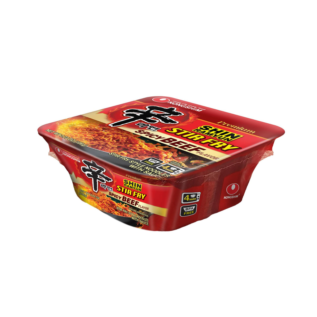 Nongshim Shin Ramyun Stir Fry scharf Rindfleisch Geschmack