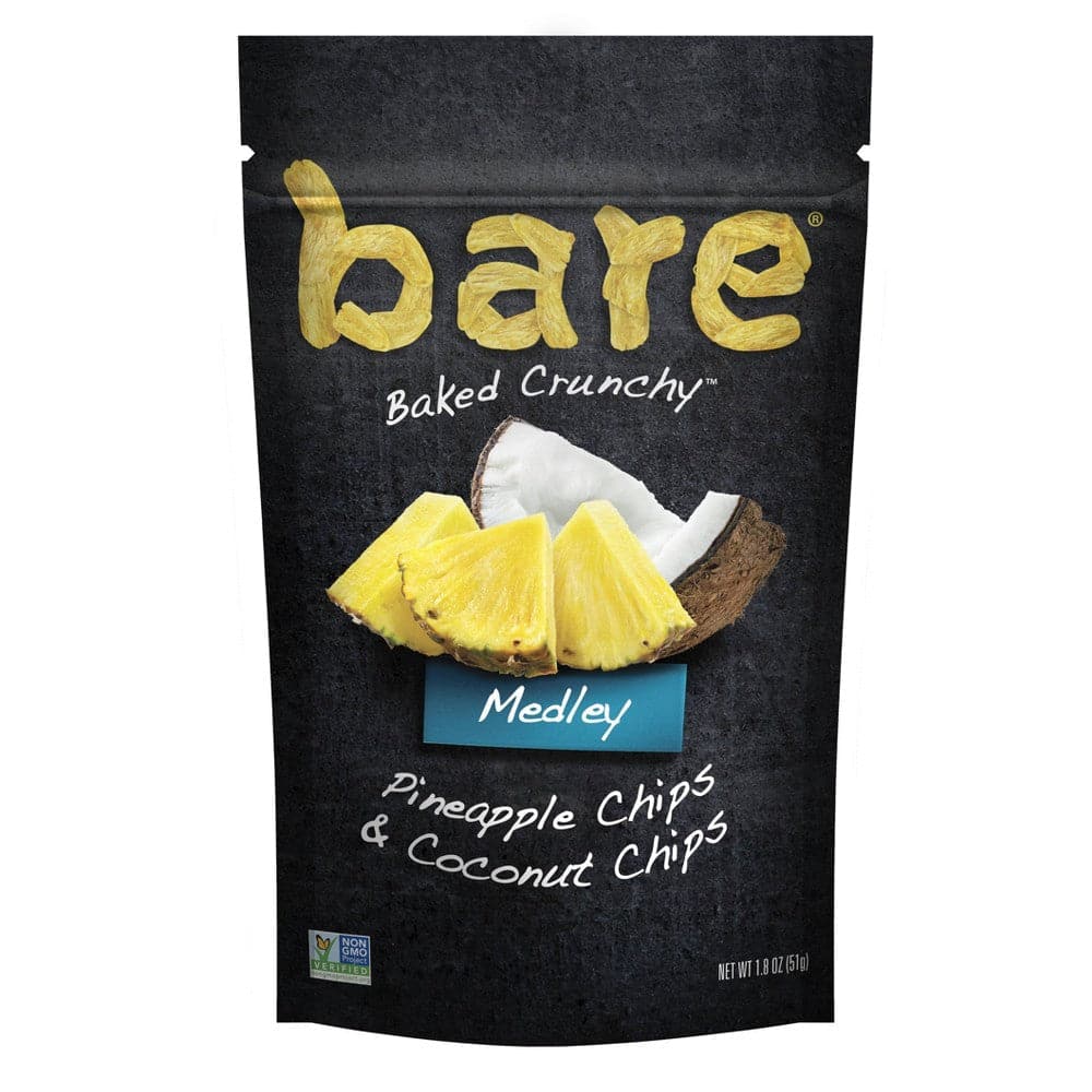 Bare – Gebackene knusprig Medleys Ananaschips & Kokoschips, 1,8 Oz