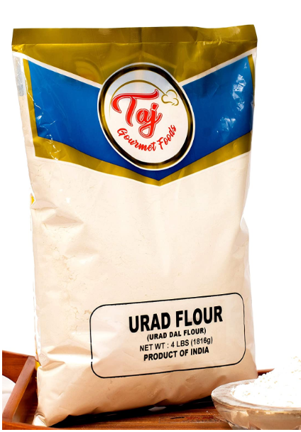 TAJ Urad Mehl (Weißes Linsenmehl, Udad Mehl), 4-Pfund