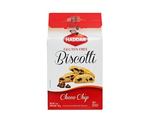 Haddar Glutenfrei Biscotti Choco Chip, 7 Unzen.