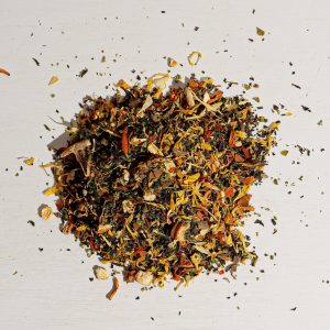 Orangengewürz-Entkoffein-Tee – aromatisierter schwarzer Tee