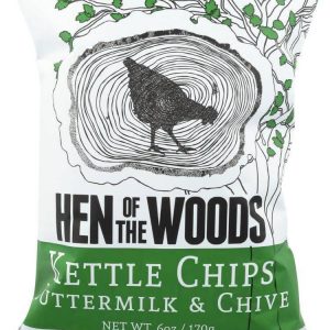 Hen of the Woods Buttermilk & Chive Kettle Chips-Taschen – 24 Taschen x Gehäuse – 6oz