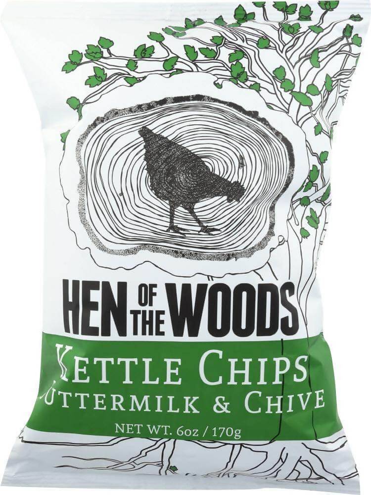 Henne des Waldes Buttermilch & Schnittlauch Kettle Chips Taschen – 24 Taschen x 6oz Fall