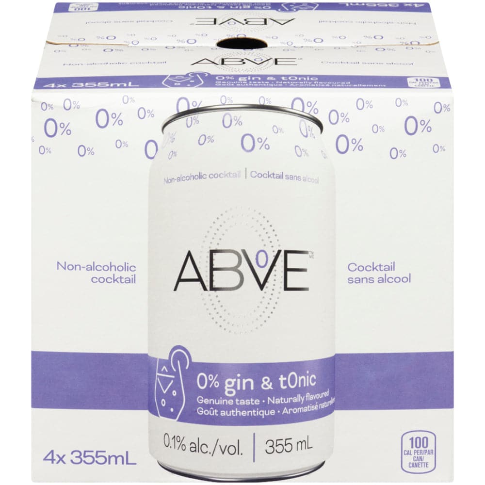 Oben – Gin und Tonic alkoholfreie Cocktails 4Pk, 48 FO – Packung mit 6